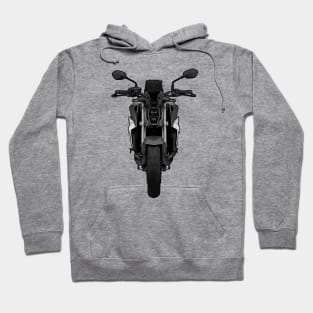 Grey GSX S1000 Front View Illustration Hoodie